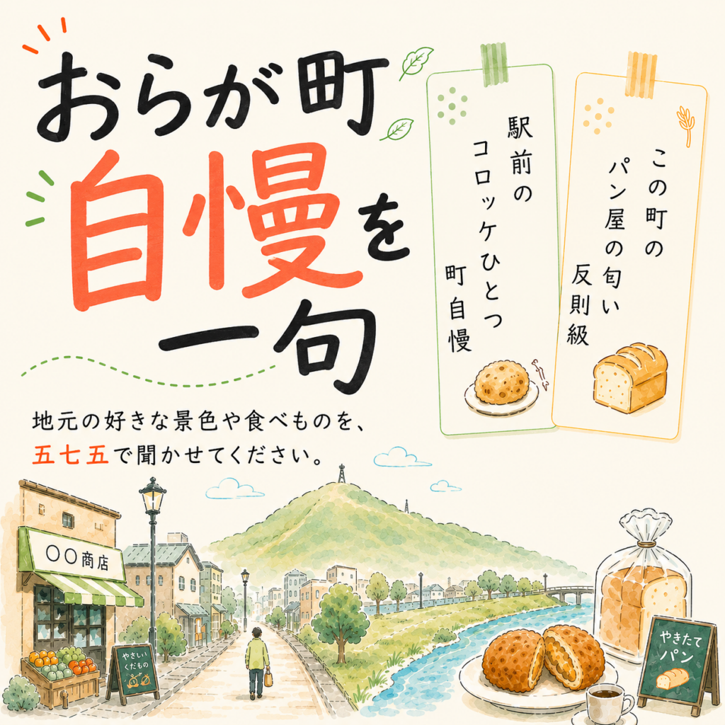 【定番お題】おらが町自慢を一句